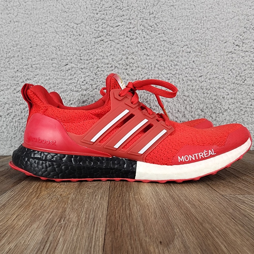 Adidas Ultra Boost Montreal Red White‎ Men's Running Shoes Size 9 FY3426